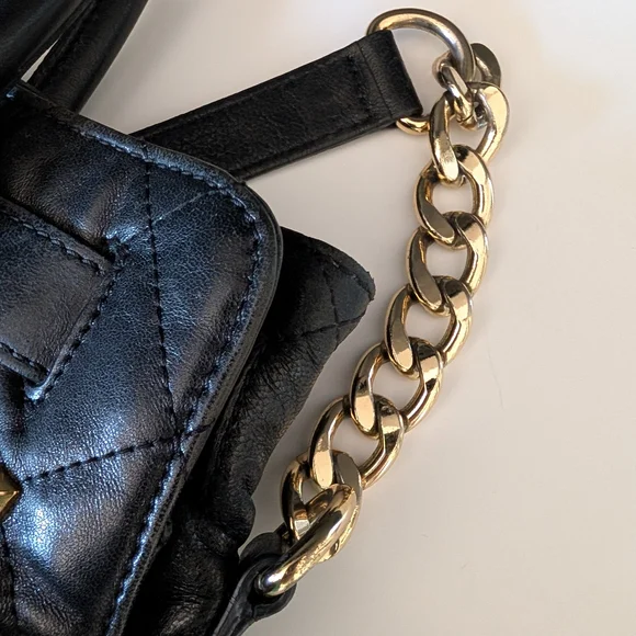 Michael Kors Black and Gold Studded Hamilton North South Tote